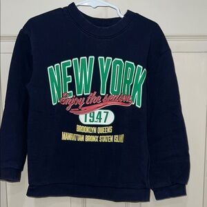 H&M Navy New York Graphic Hoodie